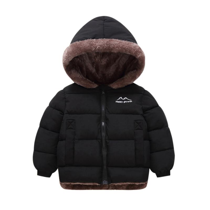 Зимняя теплая детская куртка с капюшоном на молнии, 1-10 лет