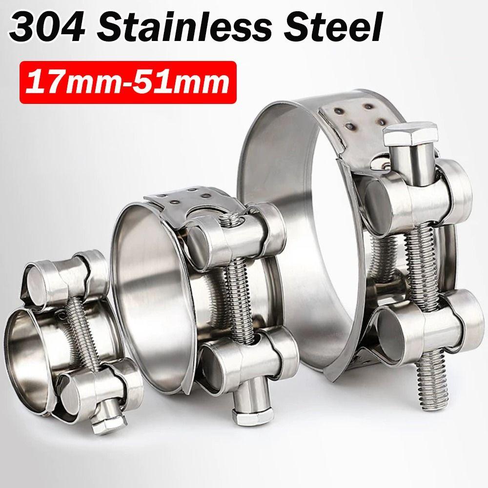T Bolt Hose Clamps 304 Stainless Steel Exhaust Air Sealing New Water Pipes Sealing