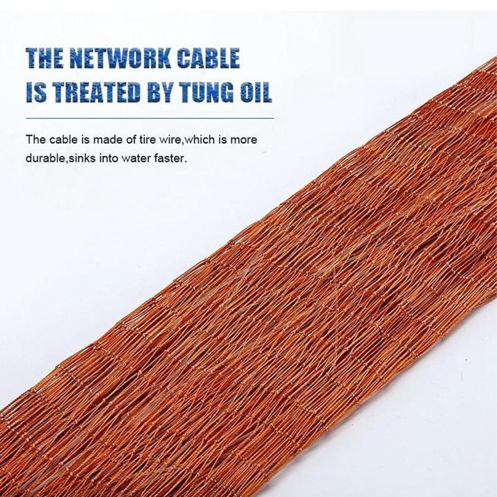 Portable Durable Fish Mesh Net Cast Net Fishing Tackle Accessory with Plate