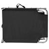 Folding Sun Lounger with Sun Canopy Black Aluminum