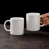 Кружка из белого фарфора Дехуа с круглой ручкой, 350 мл, керамическая чашка для кофе, молока, сока или чая