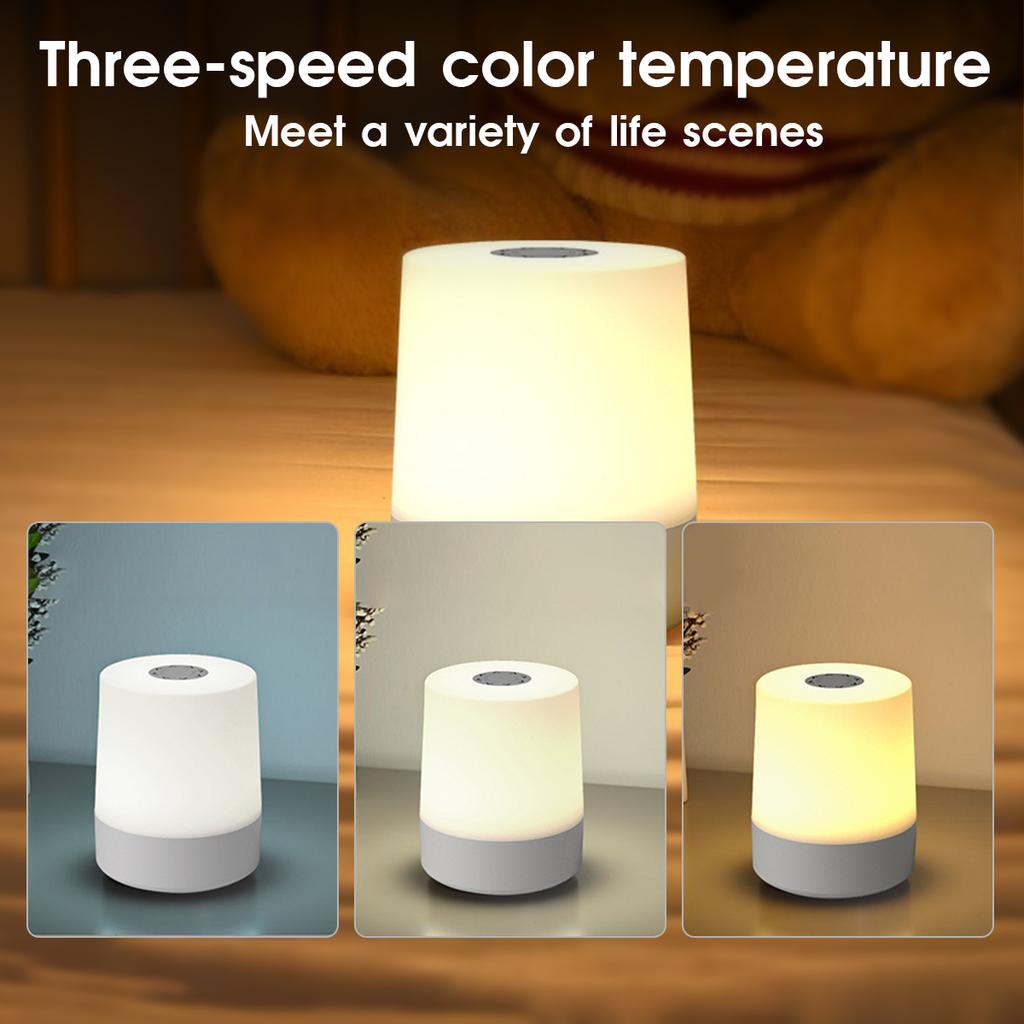 Touch Night Lamp 3 Modes Dimming Bedroom Bedside Lamp USB Charging Night Light Ambient Light Soft Light Table Lamp For Kids Gift