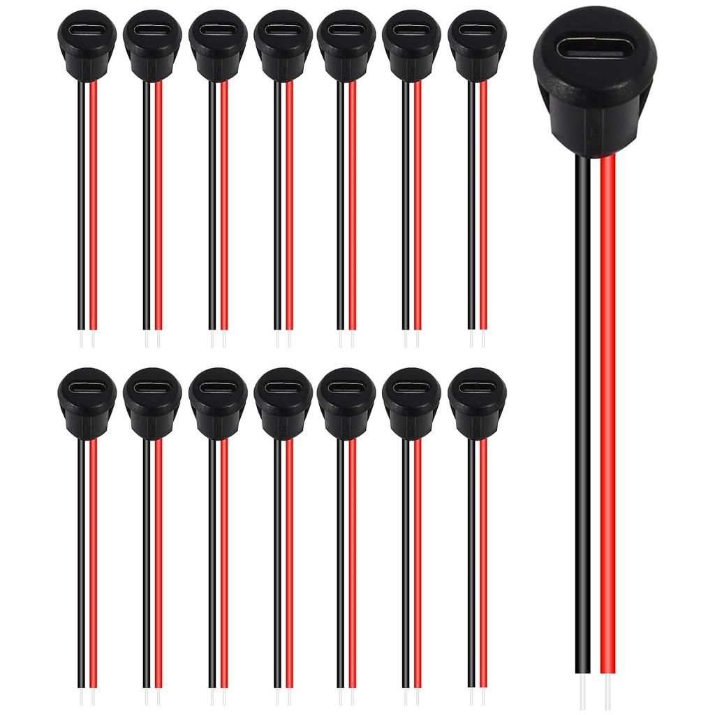 5/10 шт. Разъем Type-C гнездовой для корпуса 2-контактный прямой обжимной USB гнездовой для корпуса разъем C гнездо порт для зарядки с фиксатором для карты USB-C