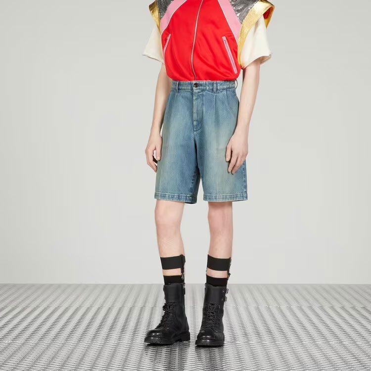 Gucci Повседневные шорты мужские синие средние 738670-XDCFV-4009