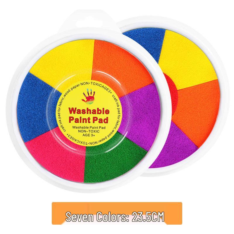 Multi-Color Washable Finger Paint Ink Pad for Children's Crafts and Graffiti Art