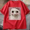 Goofy Ahh Cat T Shirt Meme Dank Cursed Weirdcore Cringey T-Shirts Men Women I Got Too Silly Tshirt Huh Cat Memebn Crying Cat