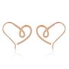 Серьги серебро925 серебро желтое золото розовое золото совместимы с металлической аллергией крючок в форме сердца не требуется застежка уникальные (розовое золото)