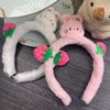 Аксессуары для волос Мультяшная повязка на голову в корейском стиле Милый обруч для волос Клубничный медведь Обруч для волос на открытом воздухе