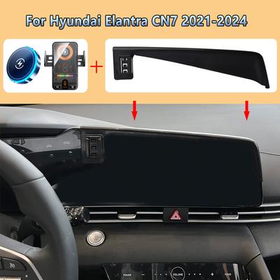 Автомобильный держатель для экрана телефона Для Hyundai Elantra CN7 2021 2022 2023 2024 Магнитная беспроводная зарядка Автомобильный телефон Для MagSafe Фиксированное крепление