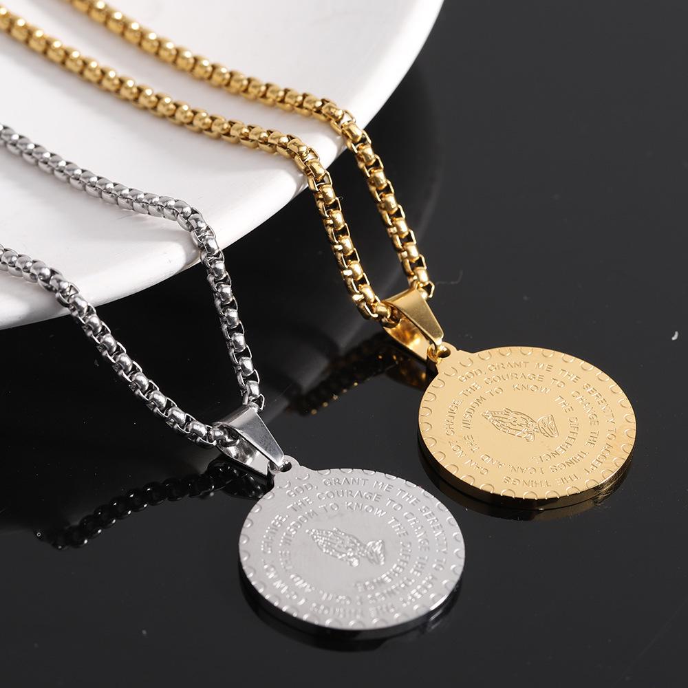 Европейское Ретро Хип-Хоп Титановое Подвеска Ожерелье