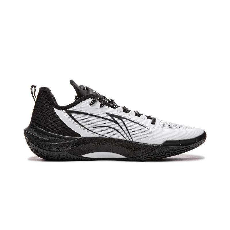 Li-Ning Hurricane Storm Eye Full-length Boom Guard Low-top Basketball Shoes Men Standard White/Black ABAU083-13
