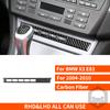 Для BMW X3 E83 2004 2005 2006 2007 2008 2009 2010 наклейка из углеродного волокна Центральное управление коробкой передач Розетка Интерьер автомобиля