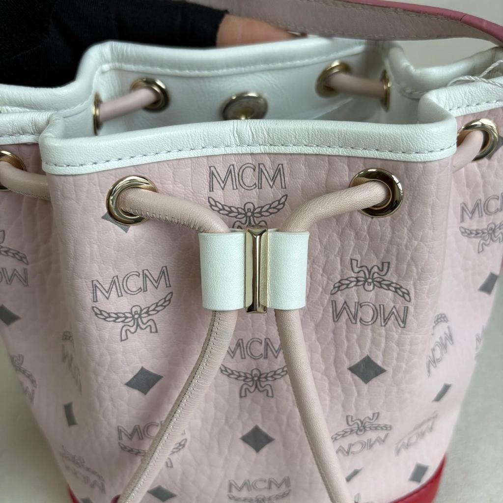 [Pre-Owned] Zoo Series Visetos Color-Block Drawstring Faux Leather Mini Crossbody Bag - Very Good #J84BHT