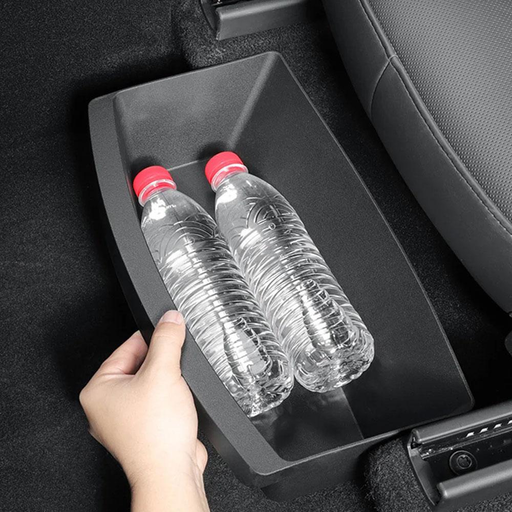 1pc Car TPE Underseat Drawer Organizer Under Seat Storage Box Seat Tray Trash Can for Tesla New Model Y 2025 Juniper Launch