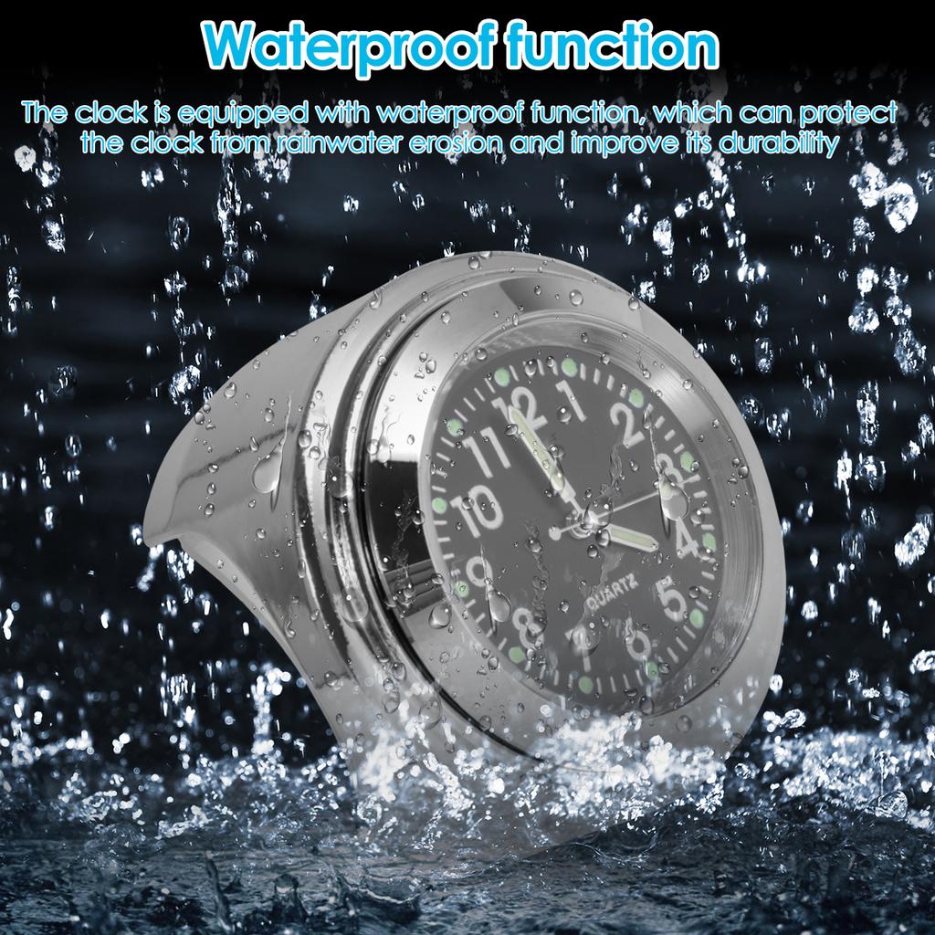 Motorcycle Handlebar Watch Universal 7/8 Inche Waterproof Motorcycle Handlebar Mount Watch Night Luminous Clock Moto Accessories