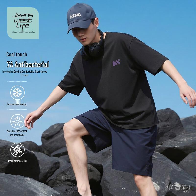 Мужская футболка JEANSWEST LIFE с эффектом прохлады и антибактериальным покрытием с принтом