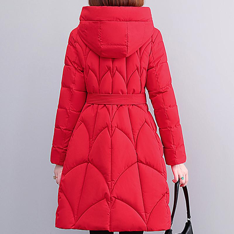 Зимние женские длинные парки с капюшоном, новинка 2023 года, плотное теплое хлопковое стеганое пальто с зимней курткой Beit для женской одежды