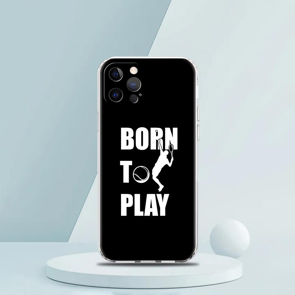 Для iPhone 15 16 14 13 12 mini 11 Pro Max XS X XR SE 7 8 Plus Силиконовый Прозрачный Чехол Спортивный Чехол для Телефона с Мячом для Тенниса