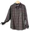 Retro long-sleeved lapel plaid shirt women's new spring and autumn Korean temperament casual loose and thin versatile shirt
