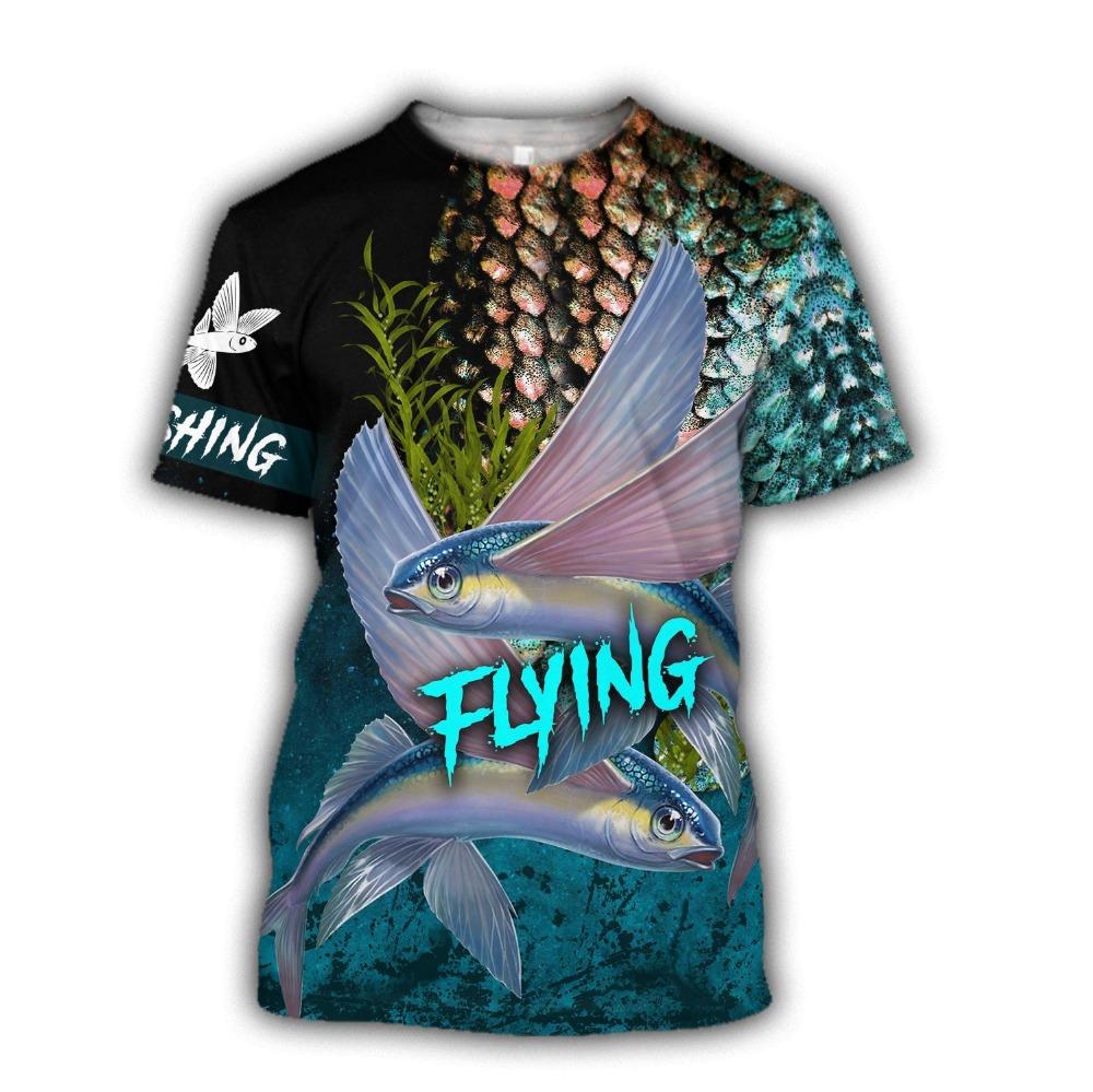 Men's Summer T-shirt Brook Trout Fishing 3D Printed Harajuku Casual Short Sleeve T-shirt Unisex Neutral Outdoor Quick Drying Top