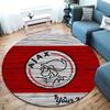 AFC Ajax Custom Name Round Area Rug,Carpet Rug for Living Room Bedroom Sofa Playroom Decor,Non-slip Floor Mat