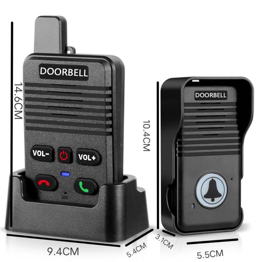 Беспроводной голосовой дуплексный домофон-звонок 500 м Свободные руки Двусторонняя беспроводная система домофона-звонка Звонок для фабрики, офиса
