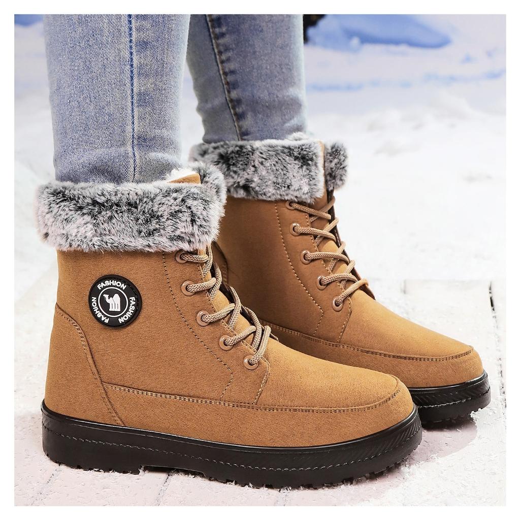 Зимние ботинки, Женская обувь, Высокие, Длинные ботинки, Морозостойкая обувь, Теплая обувь, Флис, Утепленные ботинки, Обувь на толстой подошве, Хлопковая обувь