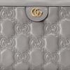 Gucci GG Matelassé Gold Logo Chain Canvas Backpack Leather Chain Bag Women Backpack Gray 702200-UM8HG-1563