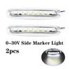 2 шт., автомобильные белые/желтые/красные водонепроницаемые боковые габаритные огни, светодиодные указатели поворота, грузовой автомобиль, 12 В/24 В, габаритный фонарь для прицепа, грузовика, каравана, лампа
