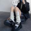 Women's White Knitted Knee-High Leg Warmers - Autumn/Winter Lolita Trend