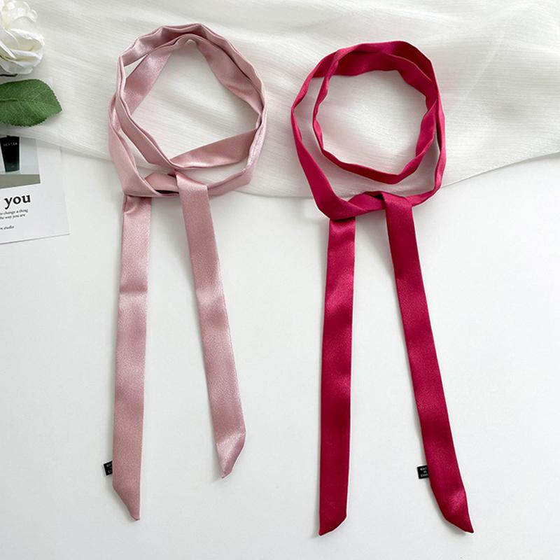 Роскошный Узкий Короткий Женский Шелковый Шарф Повязка для Волос Лента для Волос Шелковая Лента Маленькая Лента для Ручки Сумки Шарфы Косынка Женский Галстук