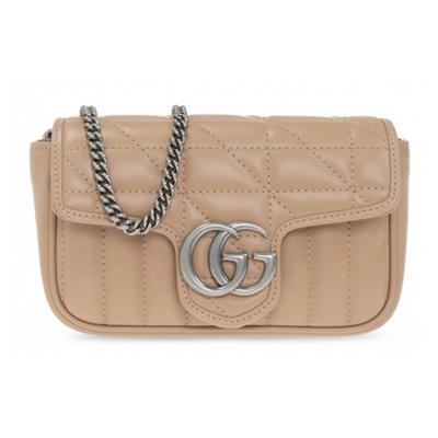 GG Marmont Super Mini Bag Camelia Женские Сумки Коричневый 476433-DTD5N-2754