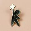 Creative Star Enamel Cartoon Brooch: Versatile Backpack Ornament for Boys
