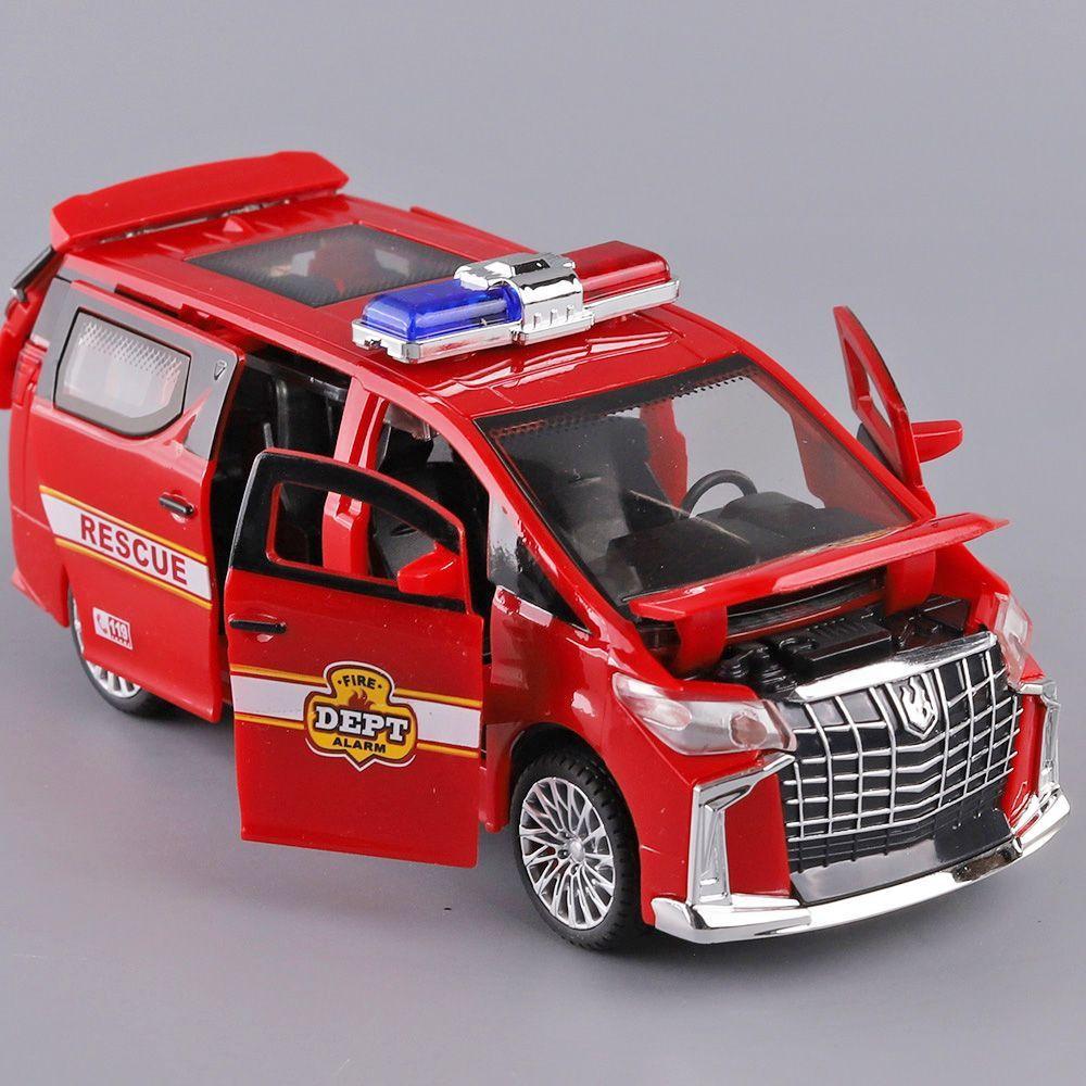 1:24 Children's Inertia Pull-back Car Toy with Lighting Sound Simulation Commercial Car Model Boy Gift Toy Car Kids Holiday Gift