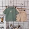 2023 Boys' Korean Style Summer Suit: Lettered Short-Sleeve Tee & Fashionable Shorts