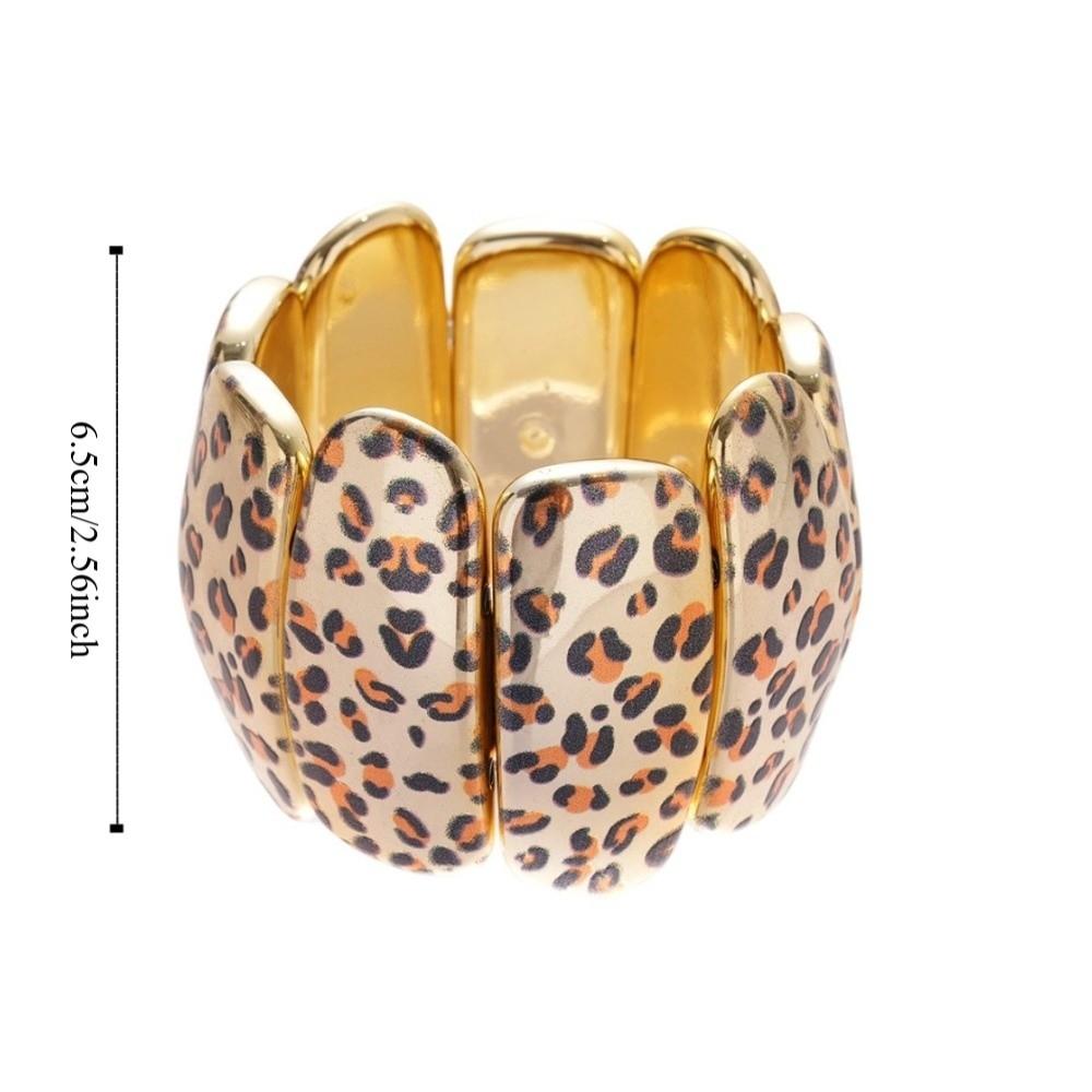 Темпераментные браслеты-манжеты с леопардовым принтом, европейско-американский стиль, преувеличенное украшение