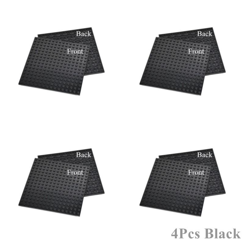Нетоксичная 4 шт. 16x16 точек Двусторонняя базовая пластина Строительные блоки Базовая пластина Детали для Moc City Образовательный Рождественский Подарок Игрушка Для Детей