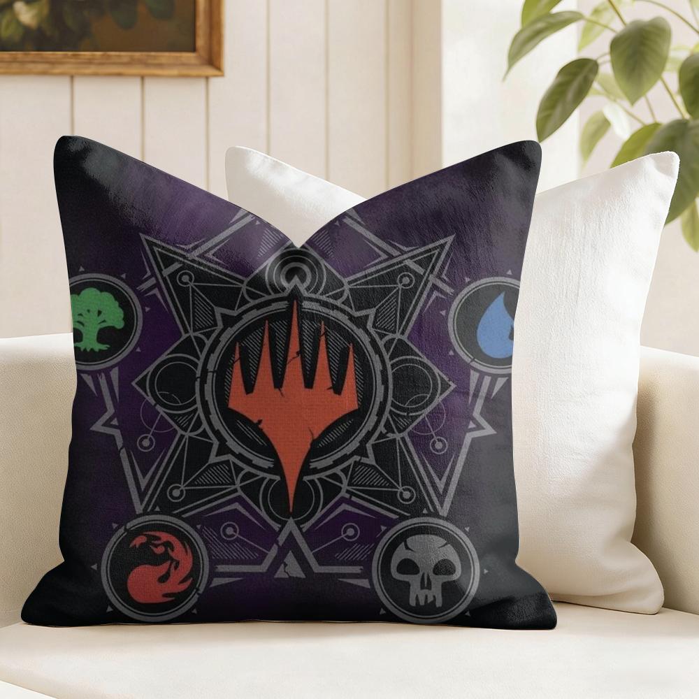 MMagic The GGathering MMTG Cushion Cover Eco Linen Pillow Case DoubleSided Print Breathable Durable Zipper Home Decor Gift