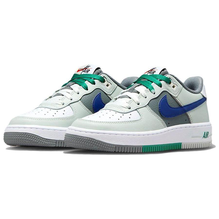 Nike Air Force 1 LV8 GS Remix - Light Green Kids Sneakers Silver Light-Silver White FB9035-001