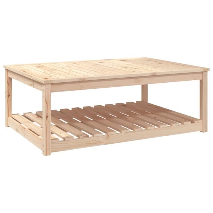 VidaXL Garden Table 121x82.5x45 Cm Solid Pine Wood 824148
