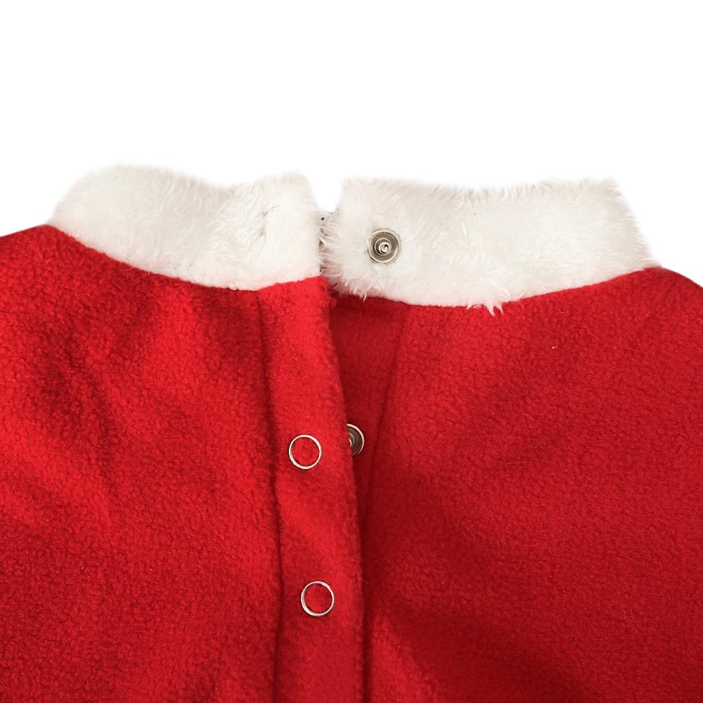 Рождественские костюмы Санта-Клауса, плюшевый хлопковый комбинезон, комбинезон с рождественской шапкой, детская одежда для детей от 0 до 24 месяцев