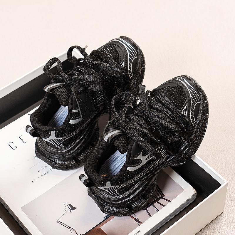 Детские кроссовки из дышащей сетки, весна/осень 2024 г., корейский стиль для мальчиков и девочек