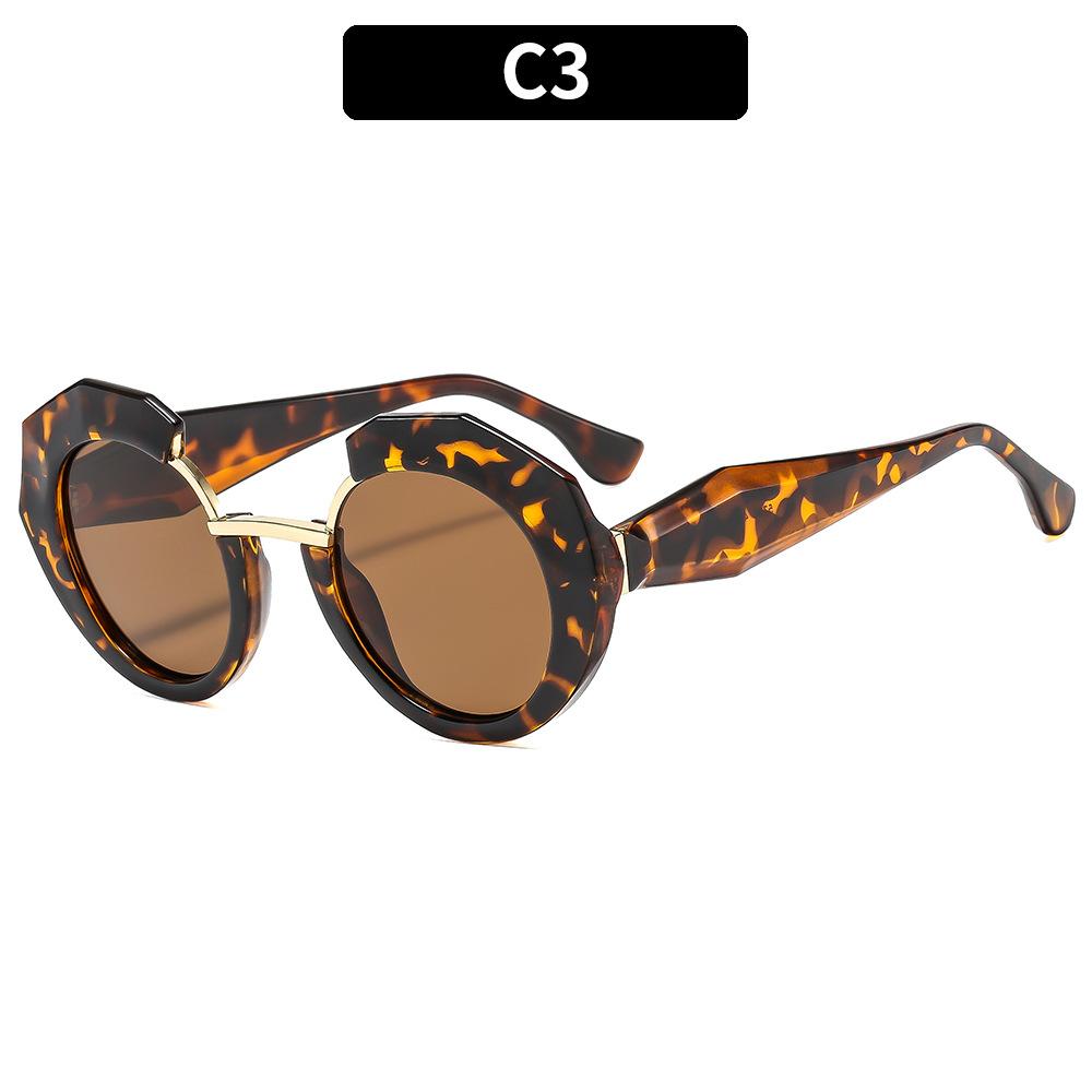 Женские солнцезащитные очки, модные круглые солнцезащитные очки, солнцезащитные очки с толстой оправой.
