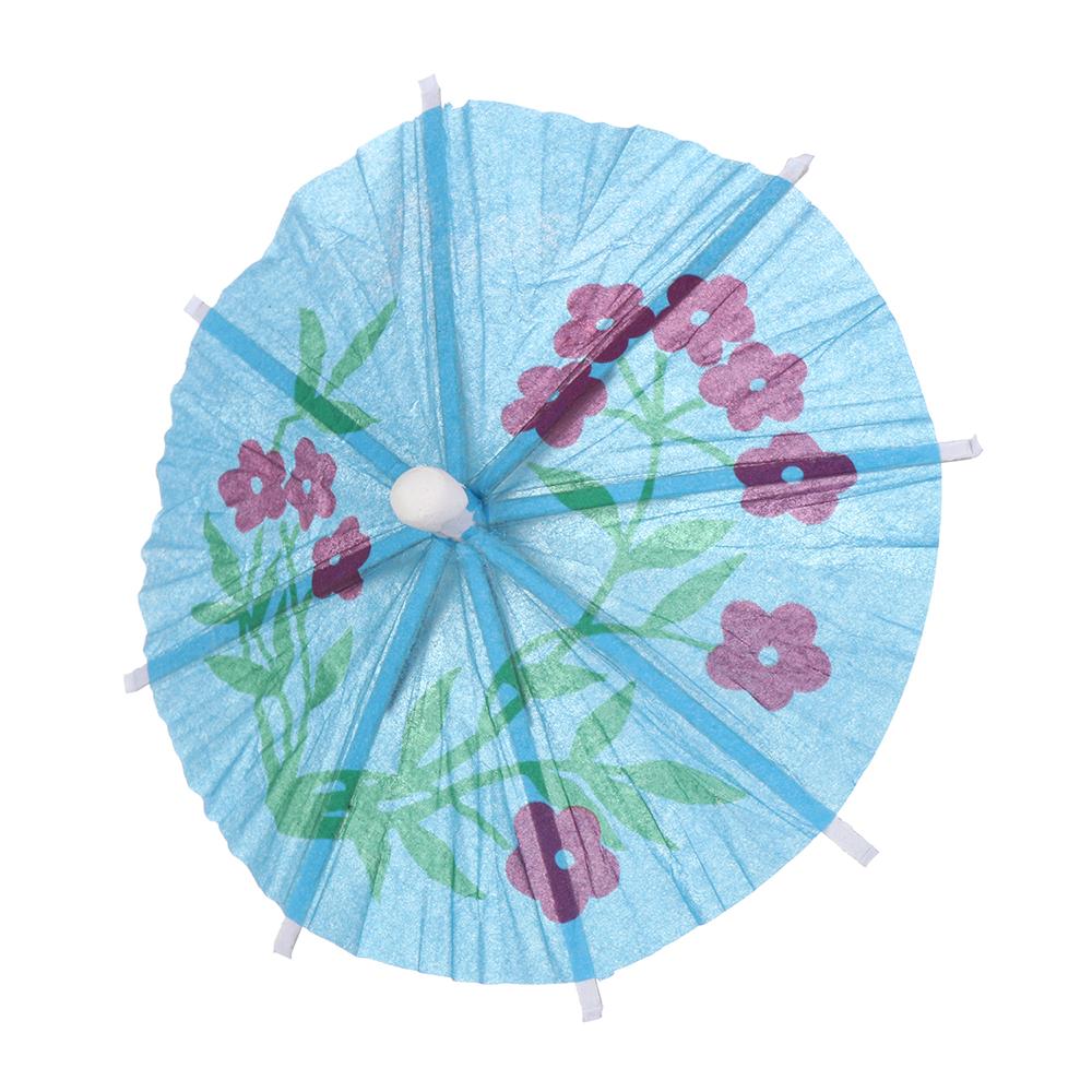 20pcs Wooden Bar Cocktail Decor Mixed Color Cocktail Mini Umbrella Parasol Snack Toothpicks