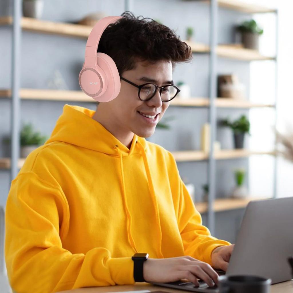 Беспроводные наушники Bluetooth с шумоподавлением, HiFi стереозвуком, длительным временем воспроизведения, складные, встроенным микрофоном, накладные наушники для игр, работы и путешествий