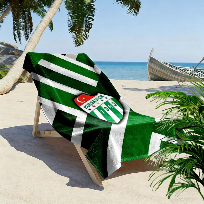 Пляжное полотенце с принтом BURSASPOR, большое, мягкое, быстросохнущее, для пляжа, кемпинга, плавания