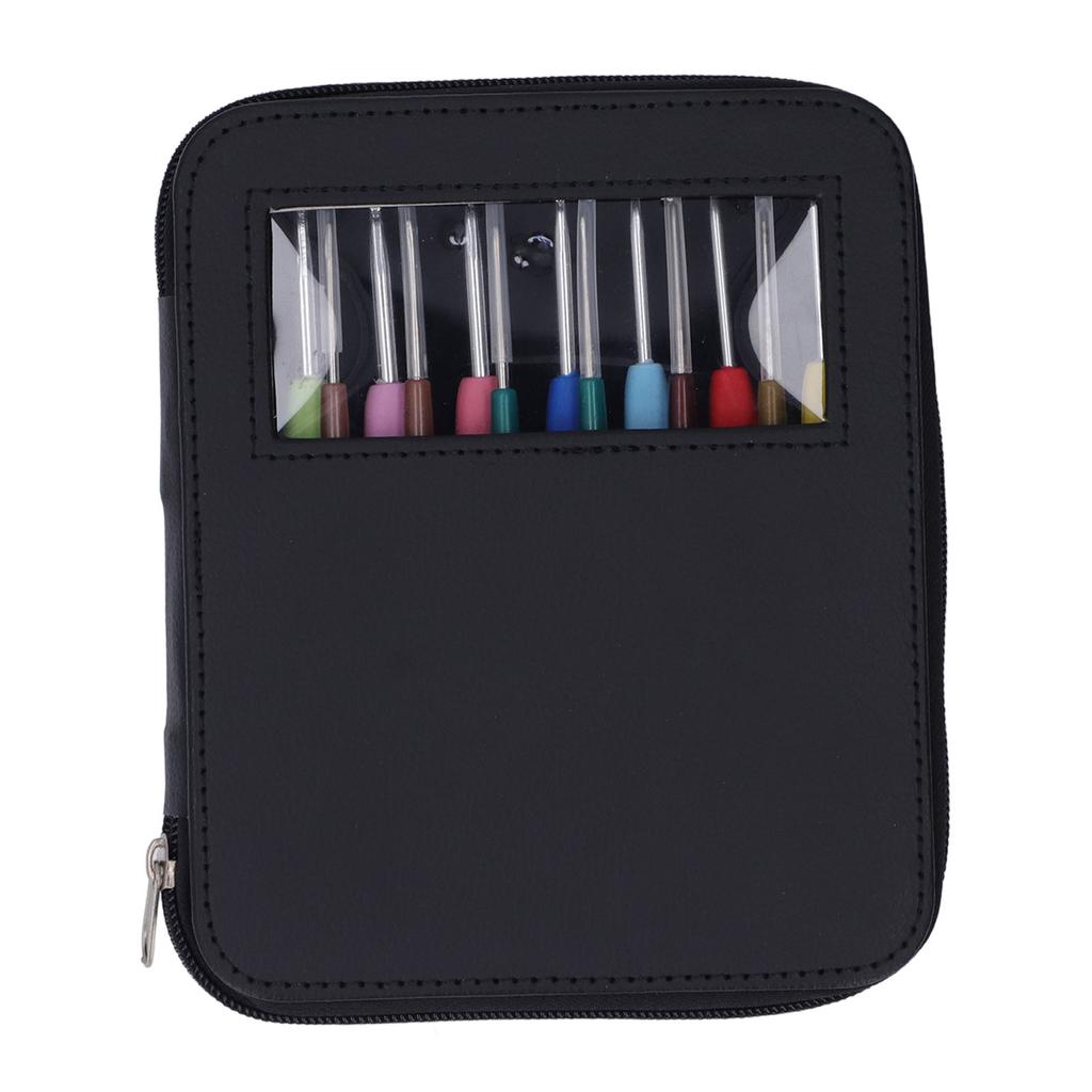 16 Pcs Crochet Hook Set Portable Comfortable Plastic Handle Thick Thin Crochet Needle Set