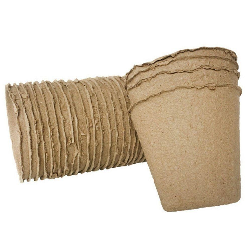 100Pcs Sowing Growing Biodegradable Planter Grow Bag Nursery Pots Seedlings Container Flower Pot