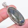 Natural Labradorite Gemstone 925 Sterling Silver Jewelry Pendant 2.01" C1Q11