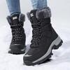 Женские зимние ботинки с флисовой подкладкой, снегозащитные: Теплые, Удобные, Нескользящие, На шнуровке, Высокие ботинки